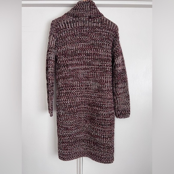 Sam Edelman SD Helen Collared‎ Long Cardigan Duster Maroon Multi Size XS Classic - Picture 7 of 13
